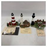 Set of Three Harbour Lights Georgia Lighthouse Lan