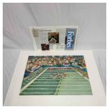 Robert Cenedella Lithograph Color Print The Giants