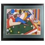 F27 Framed K.W. Anderson Pool Players Print
