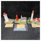 3 Harbour Lights Lighthouse Figurines Peggys Cove