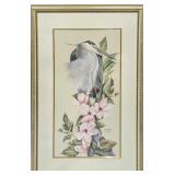 Framed S&N Art Lamay Blue Heron Print