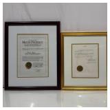 Michel Roux Framed Humanitarian and Arts Awards Se