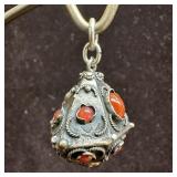 Carnelian Orange Red Stone Victorian Etruscan Styl