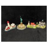 4 Harbour Lights NY Lighthouse Figures