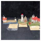 3 Harbour Lights Michigan Lighthouse Figurines Gra