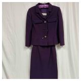 Manuel Pertegaz Barcelona Madrid Purple Skirt Suit