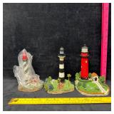 Set of Three Harbour Lights Great Lighthouses of t