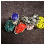 Unsigned Selro Selini Style Chunky Mulit Charm Hea