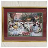 Framed After Outdoor Dinner Party Scene French Sty