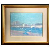 'Girls on a Beach' by Marion Print