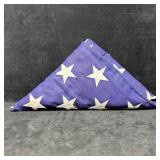 Folded US American Flag Display Memorial Embroider
