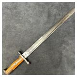 US M1905 Model Garand Bayonet Dated 1908 Wood Grip