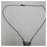 Marvel Sterling Butterfly CZ Necklace A11