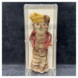 Ecuadorian Handcrafted Child Burial Doll Plexiglas