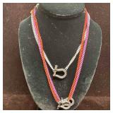 Pink Orange White Colored Chain Melania Clara Asso
