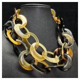 Large Italian Acetate Chain Necklace