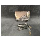 Black & Brown Cowhide Buckle Handbag