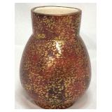 Vintage MCM Speckled Gold  Pottery Vase