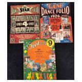 Three Vintage Dance Folio Sheet Music Books