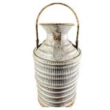 Rustic Vintage Galvanized Metal Milk Can