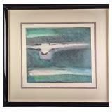 Framed C. Scott Snyder Abstract Watercolor Print D