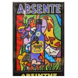 Absente Absinthe Metal Poster By Romero Britto E