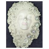 Vintage Woman Hard Sand Art Wall Sculpture