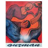 Signed Gilberto Guzman The Guitarist Poster Print