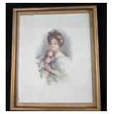 Framed Classic Style Lithograph Ansley Fox