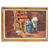 Szanto Oszkar Wine Cellar Scene Painting