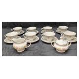 8 Sets Of Favolina Cups & Saucers & Sugar Bowl & C