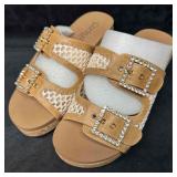 Corkys Footwear Main Squeeze Rhinestone Buckle Wed