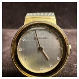 Bering Gold Tone Stainless Steel Wristwatch with M