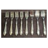 8 Silver Plated Towle Dinner Forks
