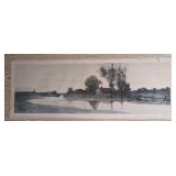 Antique Signed J. Haller Engraving Print