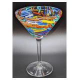 Glass Confetti Martini Glass D