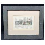Framed Clark M. Goff Print  Hancock, New Hampshire