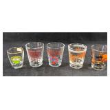 5 Vintage Shot Glass Shot Glasses