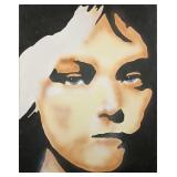Original Acrylic Airbrush On Canvas Girl