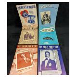 6 Vintage Classic Pop Song Sheet Music