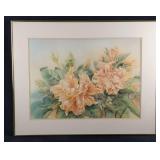 Framed Limited Editon Signed Floral Print Anna Che