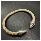 Sterling Mesh Link Adjustable Cuff Bracelet