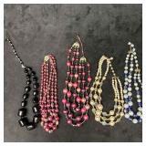 Assorted Plastic Beaded Costume Jewelry Necklace S