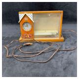 Busch-Bavarian Counter Top Wooden Clock Lamp Light