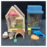 American Girl Mini Pet Habitat and Accessories Hed