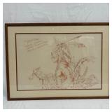 Ralph Harris Shoshone and Bannock Warrior Signed A