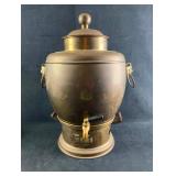 Vintage Brass Drink Dispenser, Lions Head Handles