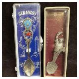 Set of Two Collector Spoons Bermuda and New York