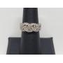 .925 Sterling Silver Diamond Braided Ring