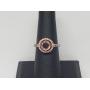 Rose Gold Colored .925 Sterl Morganite/Diamond Rin